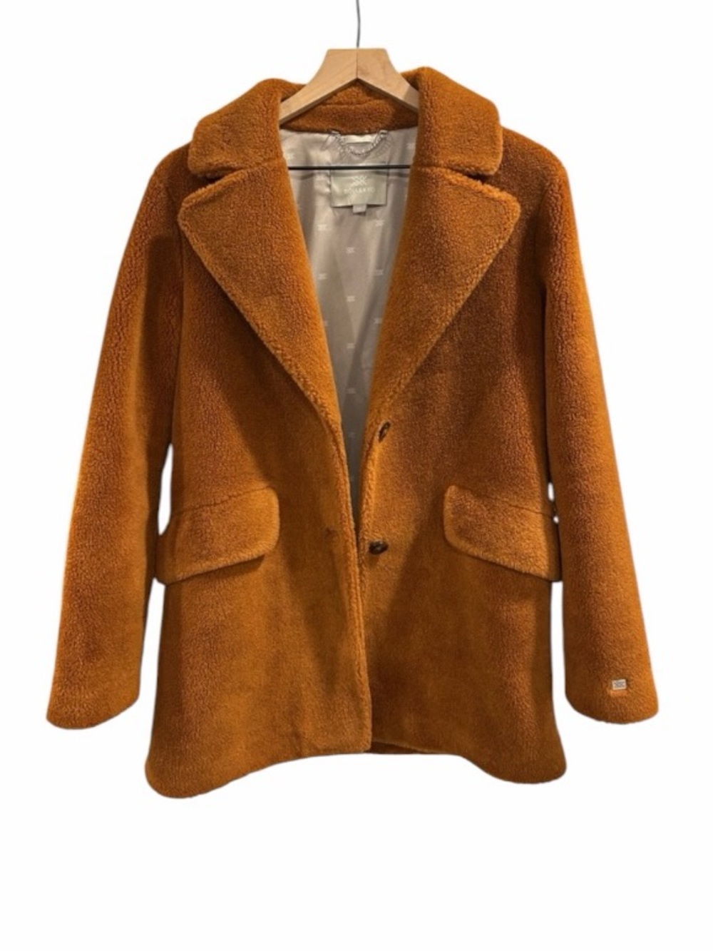 Soia & Kyo Women's Teddy Coat in Rust Orange